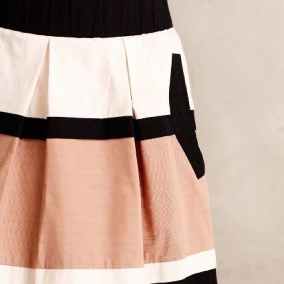 HD IN PARIS by ANTHROPOLOGIE Veldt Striped Skirt‎ in Neutral Motif - Picture 4 of 10